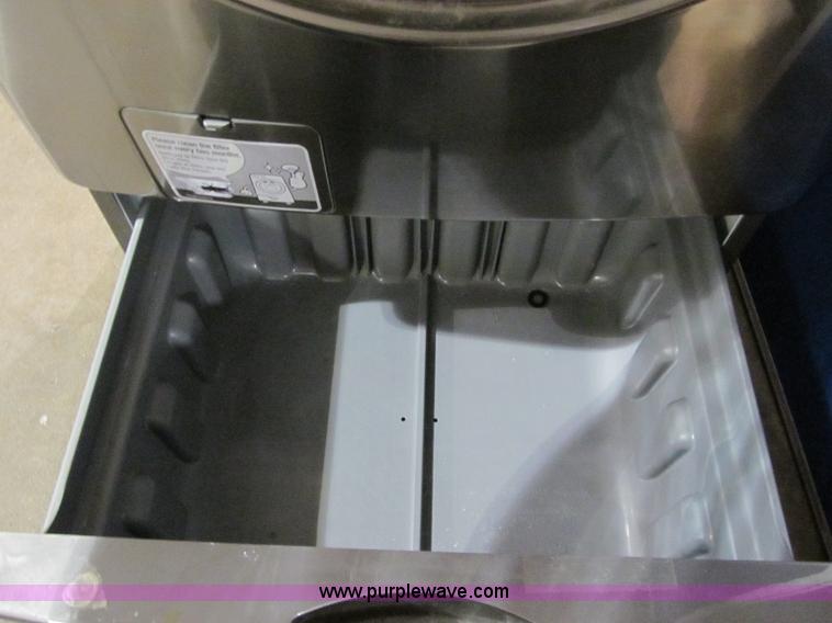 image for item S9296 Samsung stainless steel front load washer with pedestal
