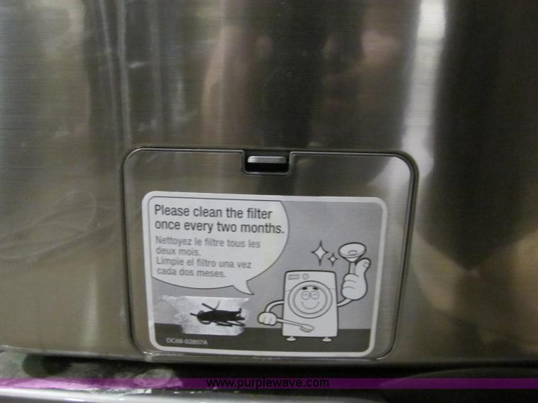 image for item S9296 Samsung stainless steel front load washer with pedestal