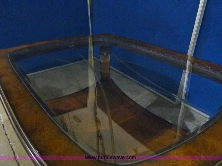 image for item S9300 Wooden coffee table with glass insert