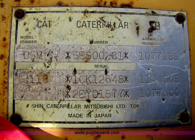 image for item B2185 1997 Caterpillar D5M XL dozer