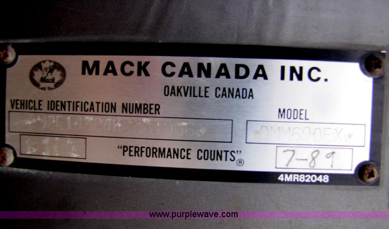 image for item B6190 1989 Mack DMM690EX dump truck