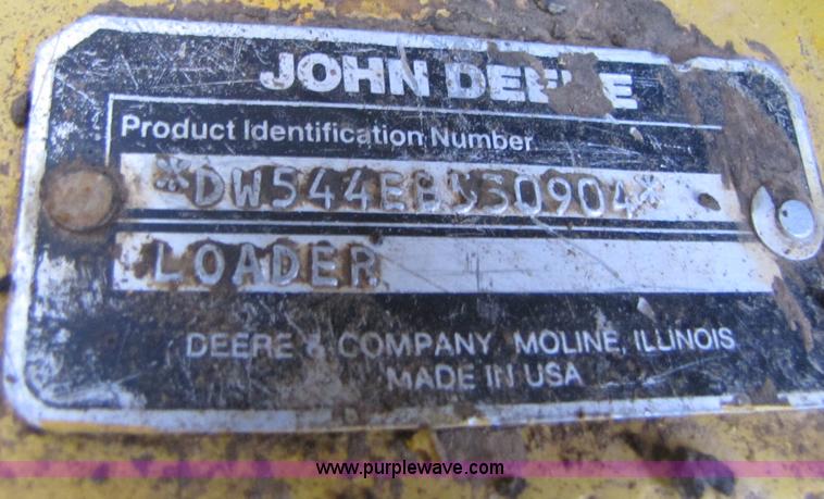 image for item B6191 1992 John Deere 544E articulating wheel loader