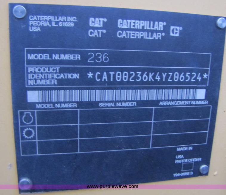 image for item B6192 2003 Caterpillar 236 skid steer