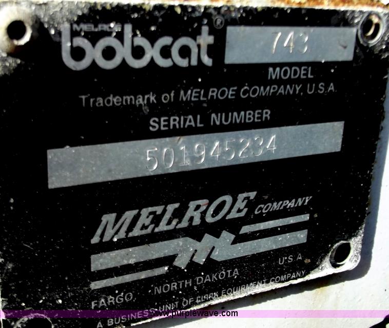 image for item E9631 Bobcat 743 skid steer