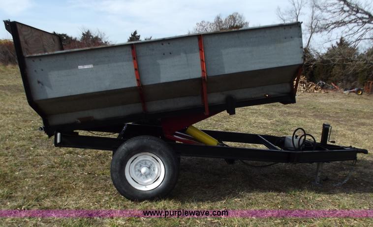 image for item E9636 Shop built single axle dump trailer