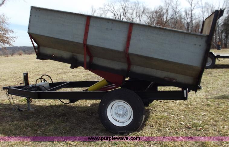 image for item E9636 Shop built single axle dump trailer