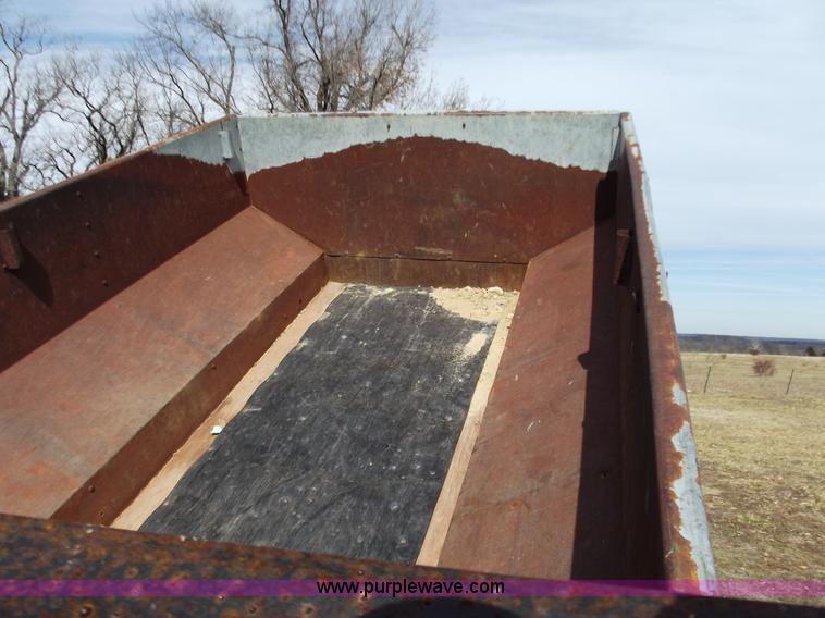 image for item E9636 Shop built single axle dump trailer