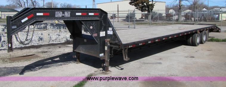 image for item B2220 2006 Load Max 36' gooseneck flatbed trailer