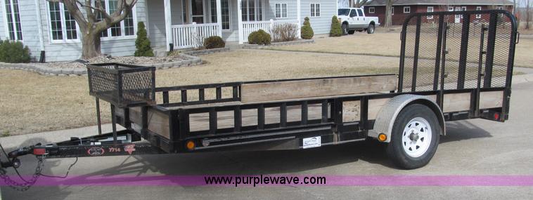 image for item B5108 2010 PJ 7714 14' single axle utility trailer