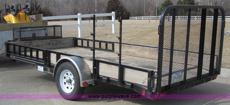 image for item B5108 2010 PJ 7714 14' single axle utility trailer