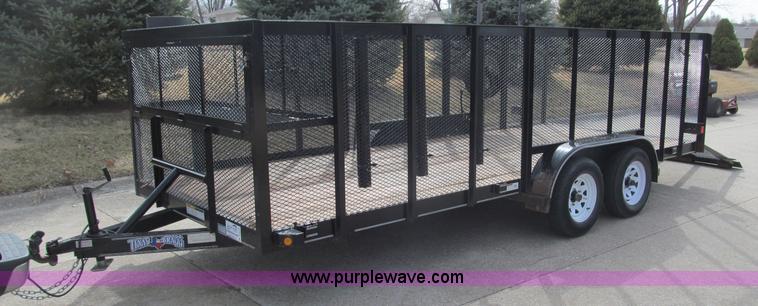 image for item B5109 2011 Texas Bragg 18' double axle utility trailer