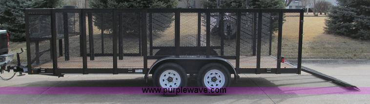 image for item B5109 2011 Texas Bragg 18' double axle utility trailer