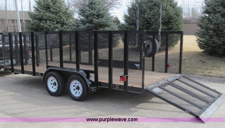 image for item B5109 2011 Texas Bragg 18' double axle utility trailer