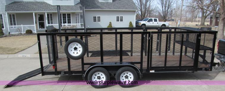 image for item B5109 2011 Texas Bragg 18' double axle utility trailer