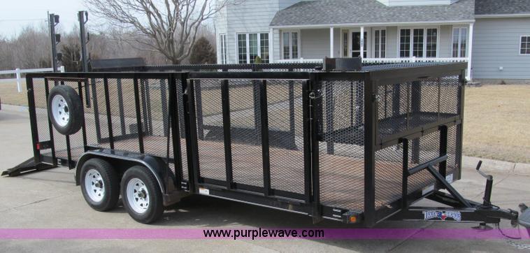 image for item B5109 2011 Texas Bragg 18' double axle utility trailer