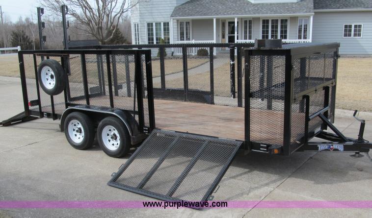 image for item B5109 2011 Texas Bragg 18' double axle utility trailer
