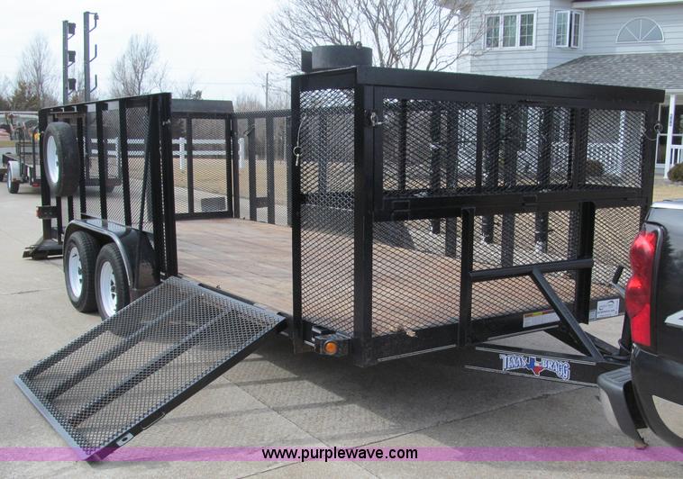 image for item B5109 2011 Texas Bragg 18' double axle utility trailer