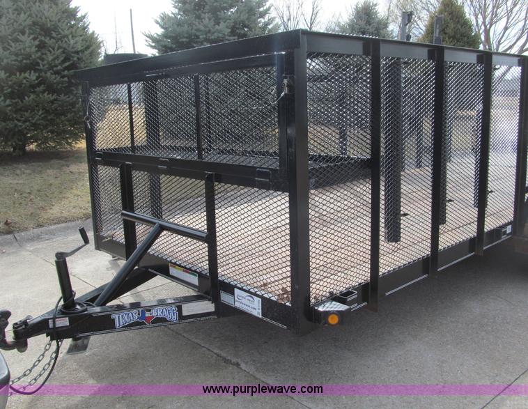 image for item B5109 2011 Texas Bragg 18' double axle utility trailer