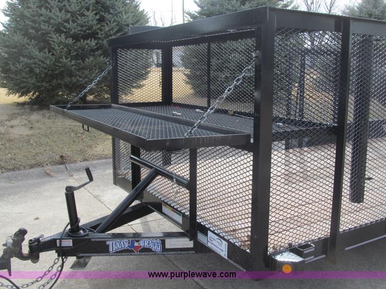 image for item B5109 2011 Texas Bragg 18' double axle utility trailer