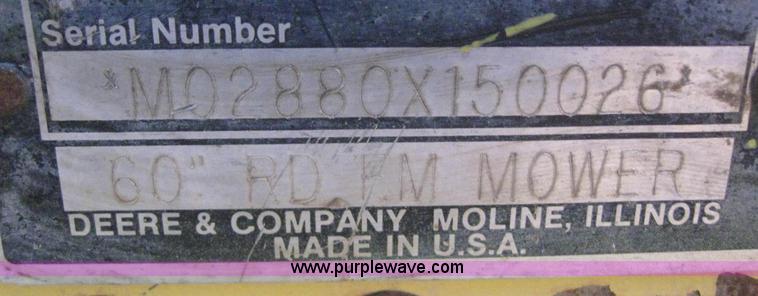 image for item B5750 1994 John Deere F925 front deck mower