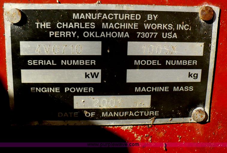 image for item B6314 2001 Ditch Witch 100SX  walk behind vibratory plow