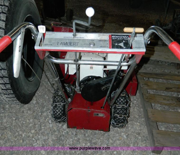 image for item E9415 Lambert HS68P snow blower