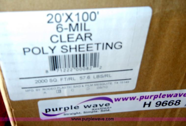 image for item H9668 Rolls of clear poly sheeting