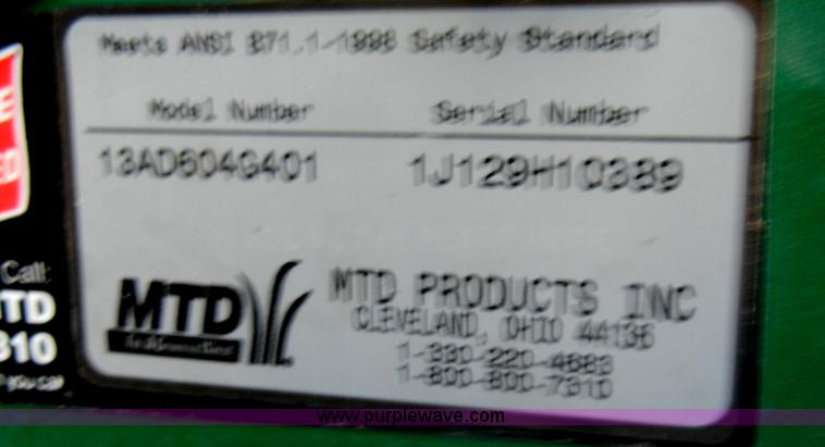 image for item U9850 Yard Man 42" cut lawn tractor