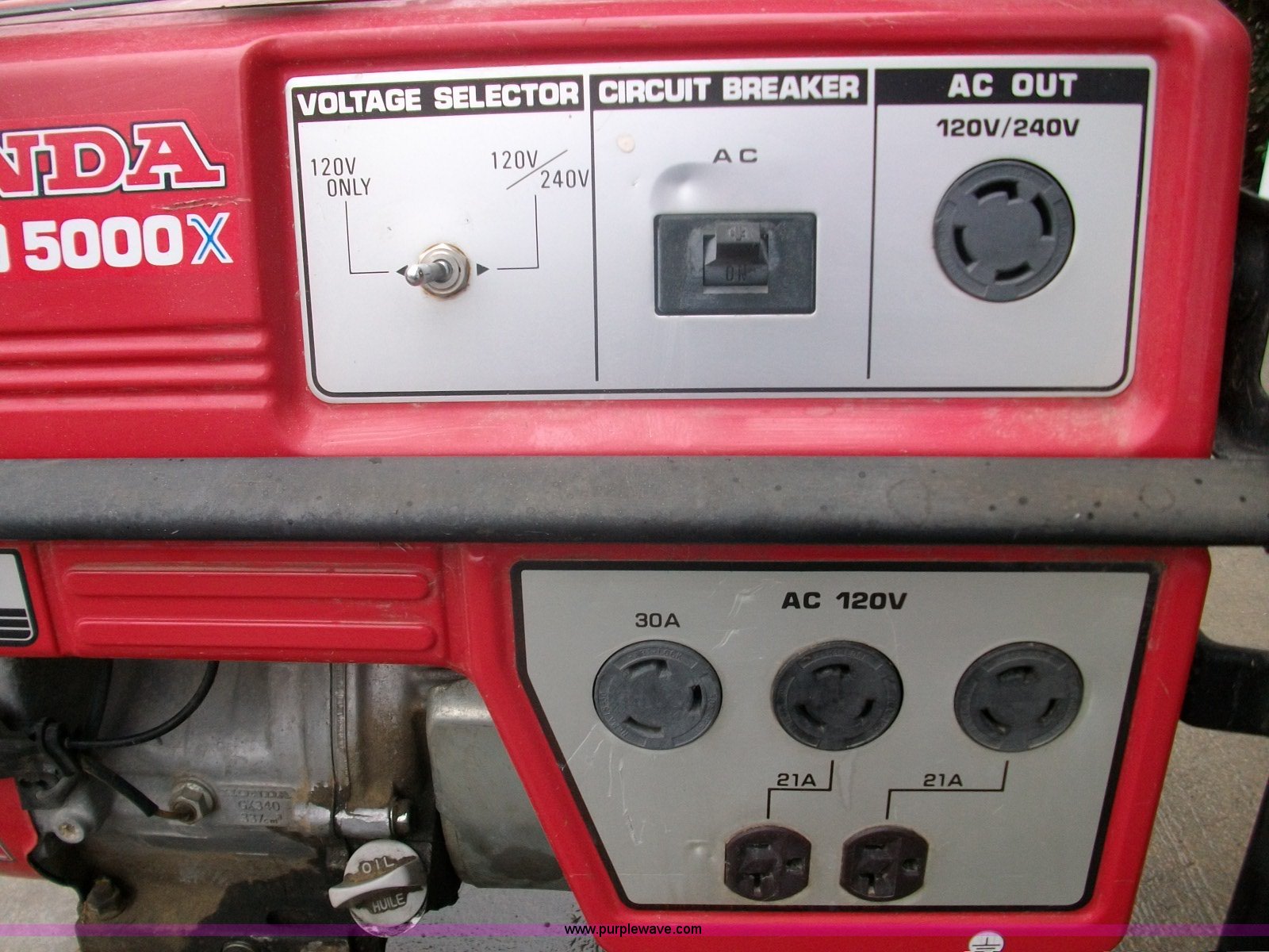 Honda EB5000X generator in Wamego, KS Item B1041 sold Purple Wave