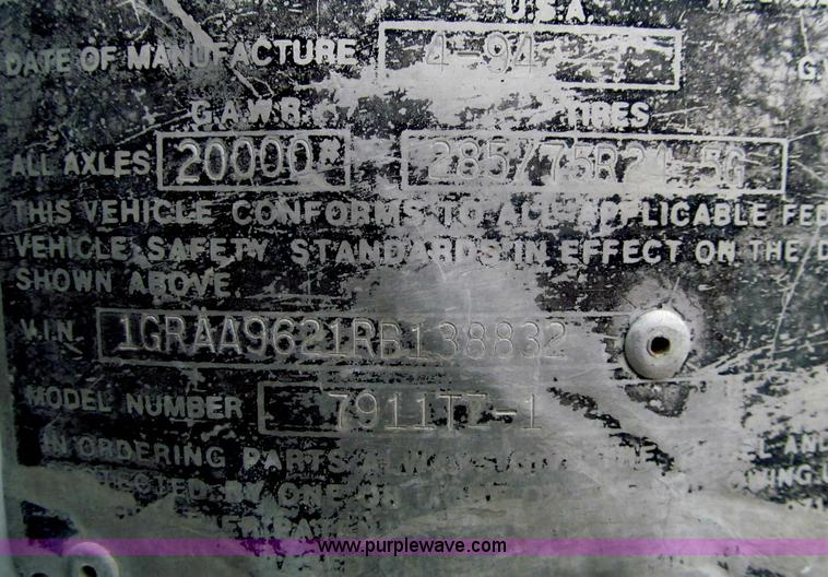 image for item D3038 1994 Great Dane 48' reefer trailer