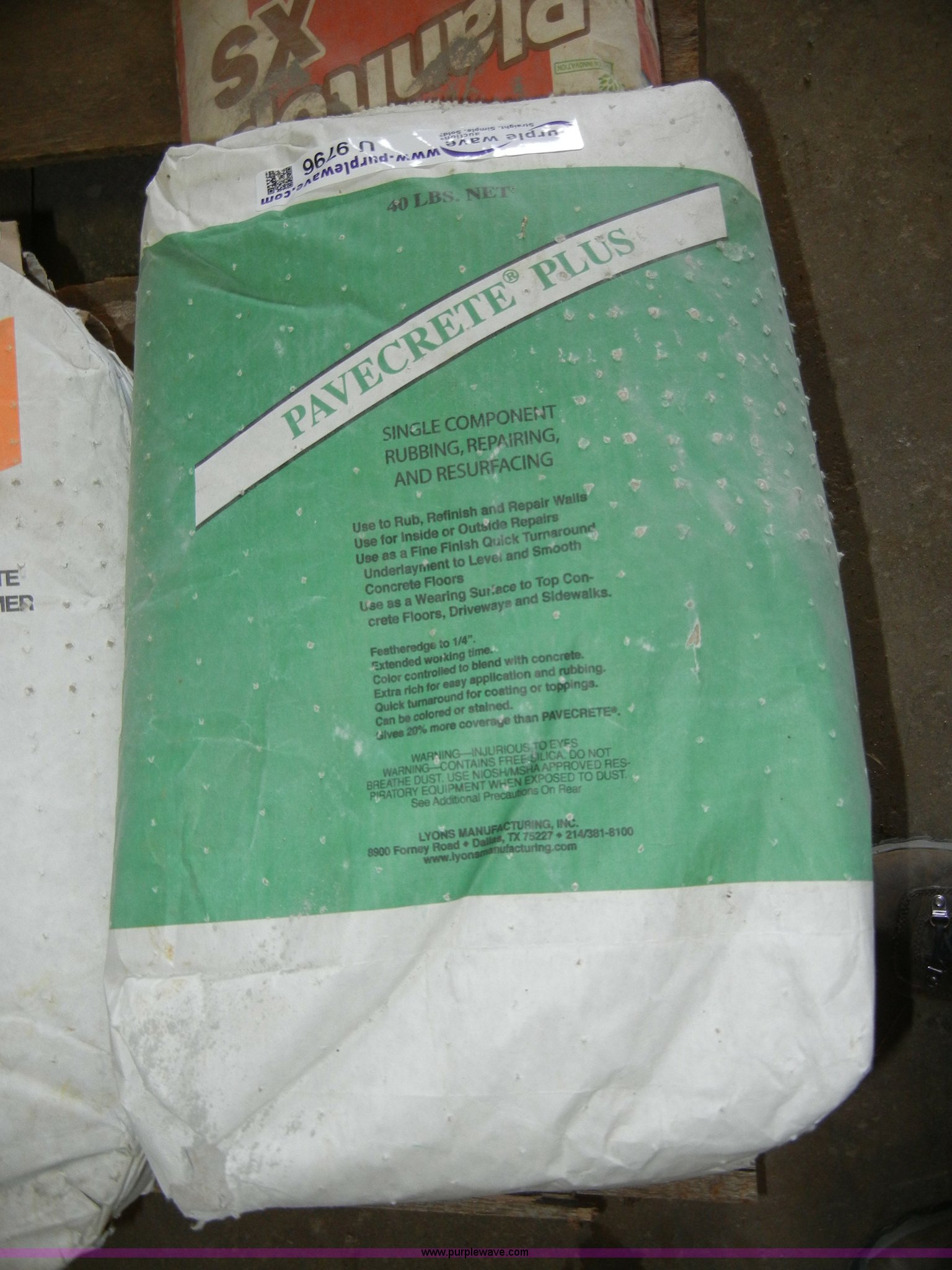(13) bags of concrete patch mix in Tonganoxie, KS | Item U9796 sold ...