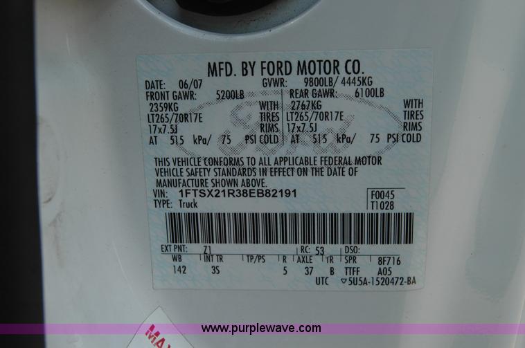 image for item A4945 2008 Ford F250 XLT Super Duty supercab pickup truck