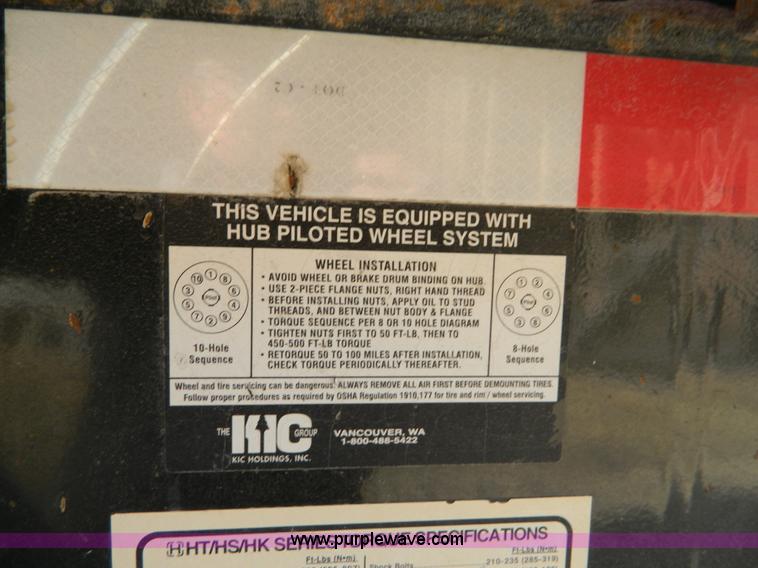 image for item B3581 2007 Trail King TK70HT-482 trailer