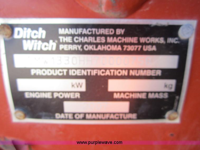 image for item B5773 2007 Ditch Witch 1330H trencher
