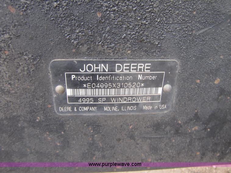 image for item B2251 John Deere 4995 self propelled swather/windrower