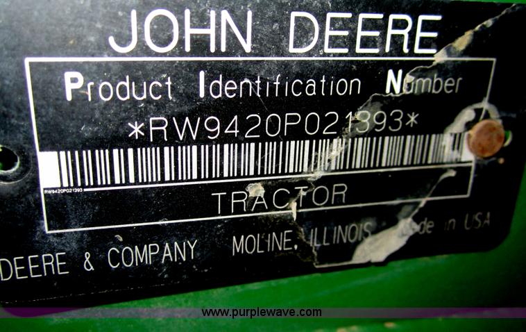 image for item B5691 2004 John Deere 9420 4WD tractor