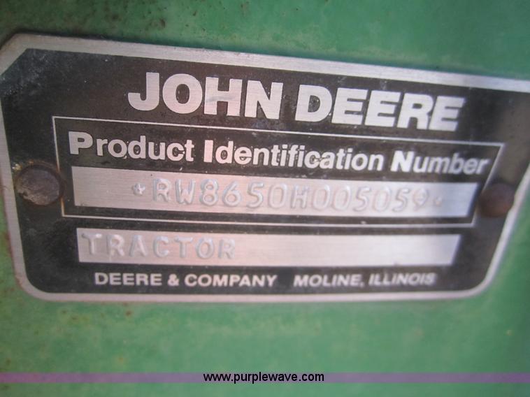 image for item B5738 1984 John Deere 8650 4WD tractor