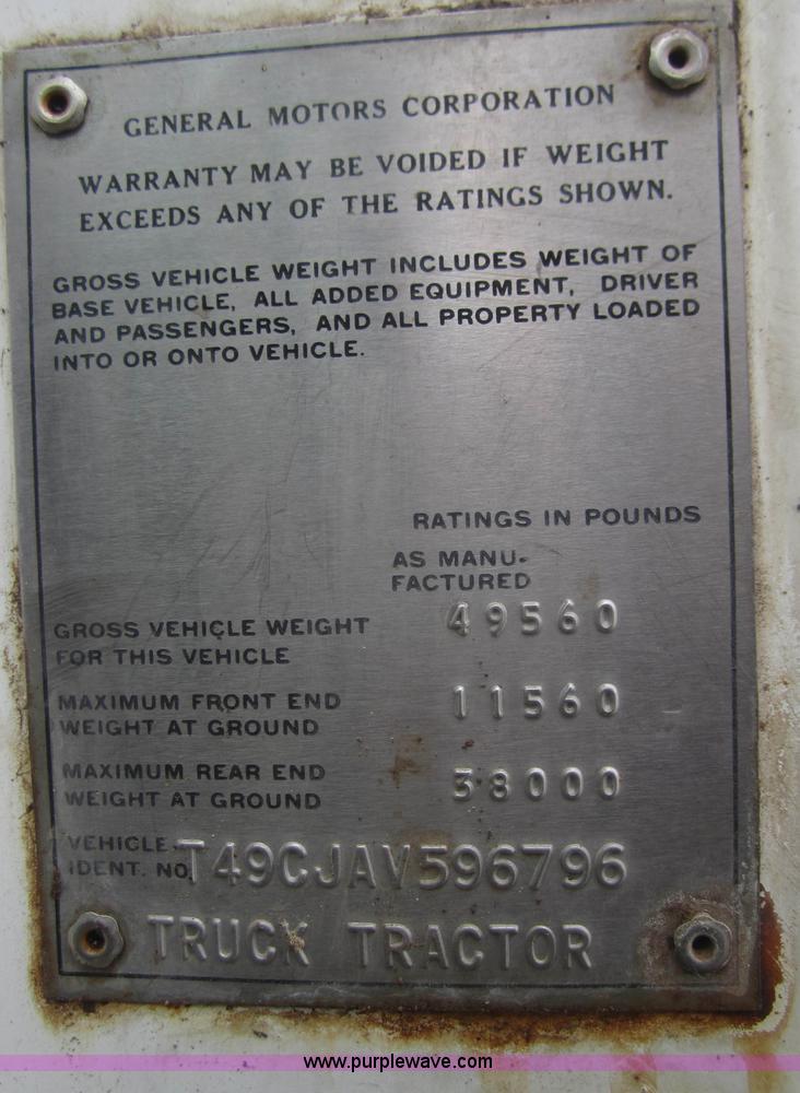 image for item B5762 1980 GMC Brigadier semi