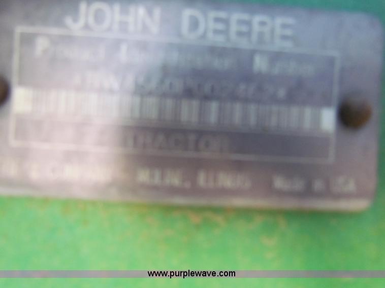 image for item B7142 1992 John Deere 4560 MFWD tractor