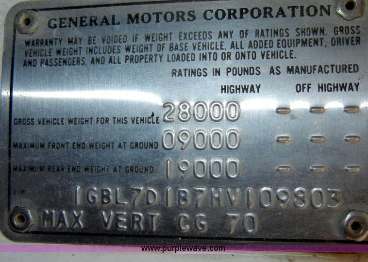 image for item C4205 1987 Chevrolet Kodiak C70 feed truck