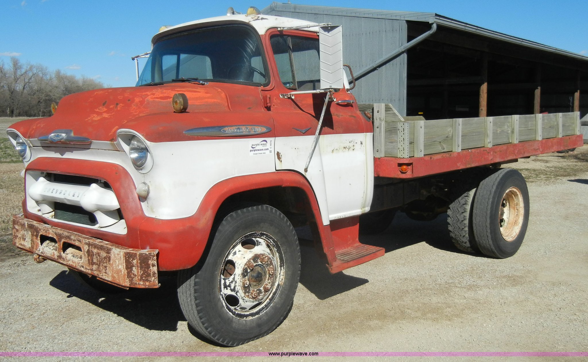 1957 Chevrolet 5100 truck in Manhattan, KS Item C4070 sold Purple Wave
