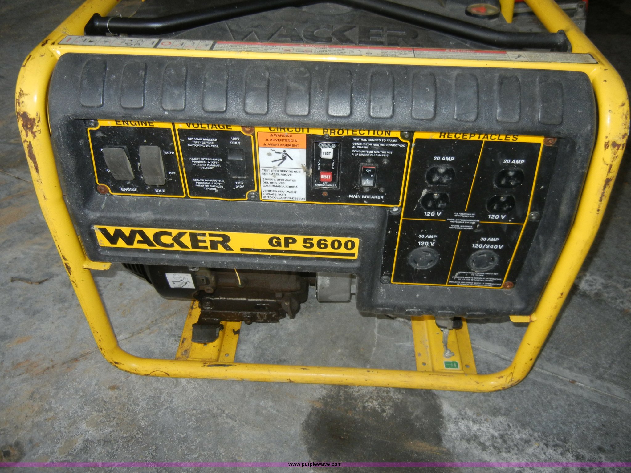 Wacker GP5600 generator in Eudora, KS | Item U9891 sold | Purple Wave