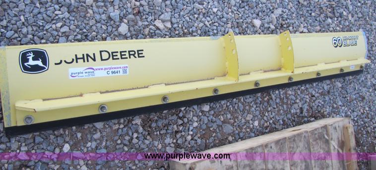 image for item C9641 John Deere 60" mid-mount lawn mower snow blade