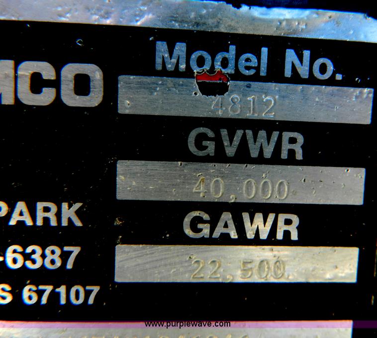 image for item D8896 1995 Jantz 48-12 combine trailer