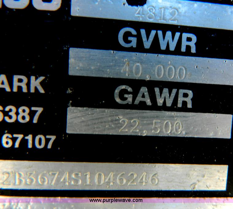 image for item D8896 1995 Jantz 48-12 combine trailer