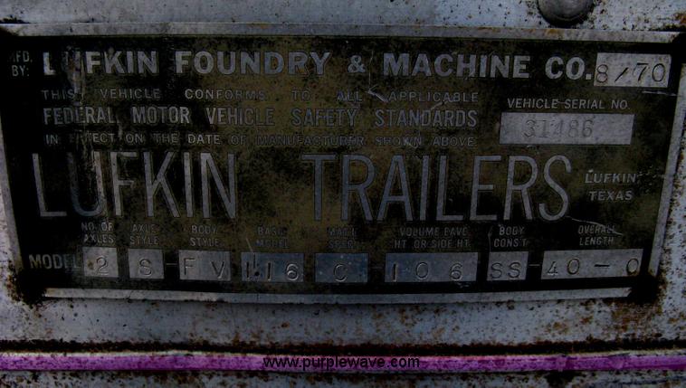 image for item A6131 1970 Lufkin dry van trailer