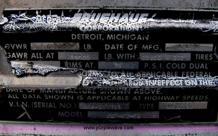 image for item A6132 1978 Fruehauf dry van trailer