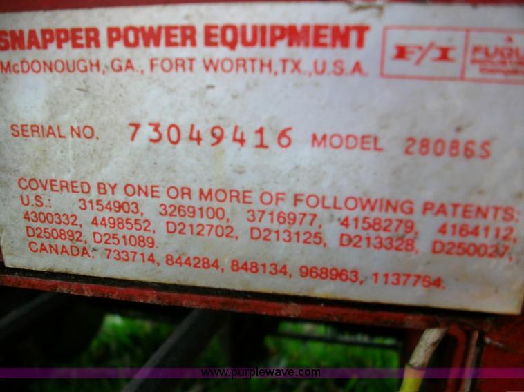 image for item B1077 Snapper lawn mower