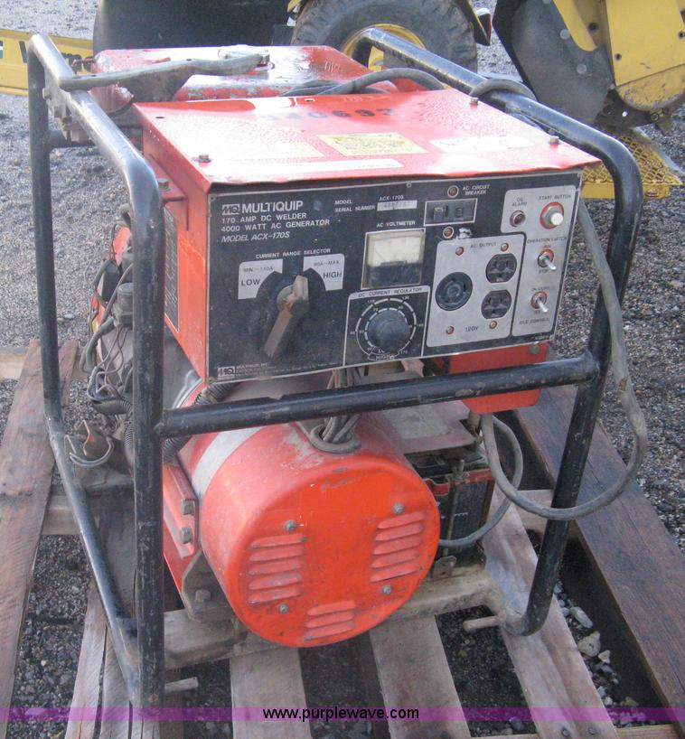 Multiquip ACX170S welder/generator in Wichita, KS Item B9749 sold Purple Wave
