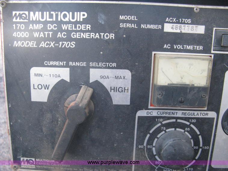 image for item B9749 Multiquip ACX-170S welder/generator